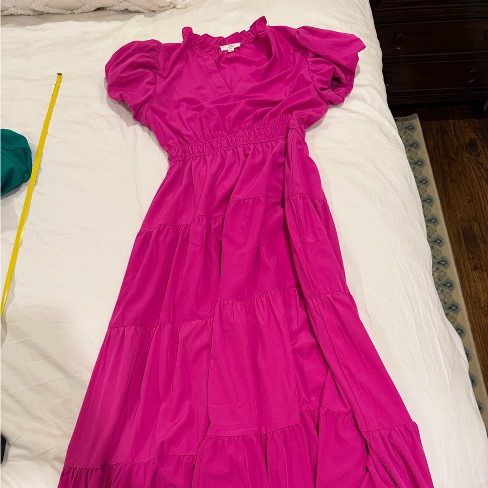 Entro Fuchsia Ruffled Dress
